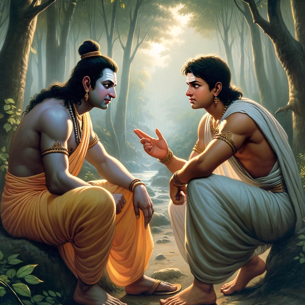 Rama Chastises Lakshmana